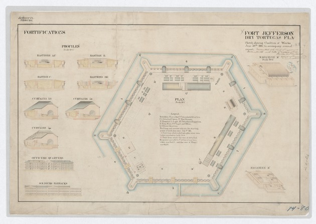 Sketch showing condition of Officers Quarters