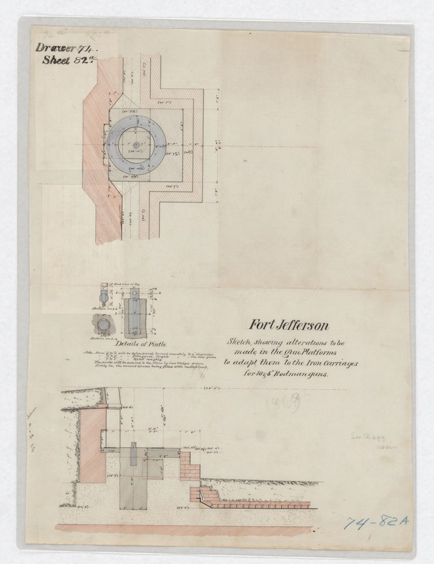 Sketch showing condition of Soldiers Barracks