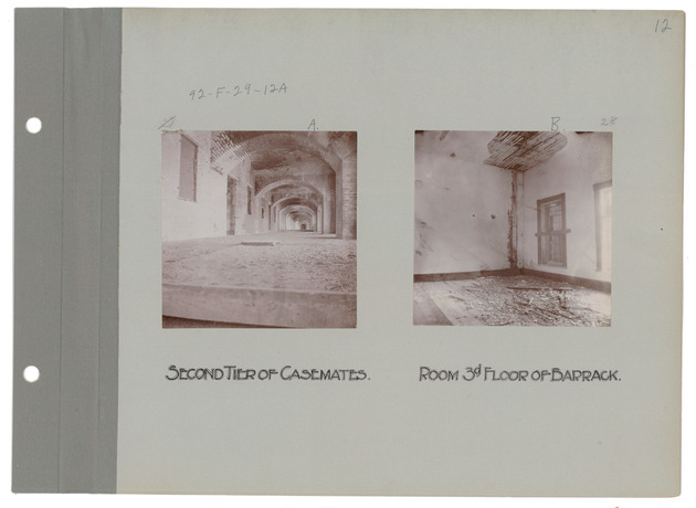 Second Tier of casemates and Third Floor Room of Officers Building