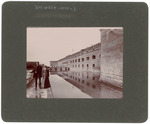 Couple by Fortress walls and moat