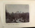 Child sitting on cannonballs