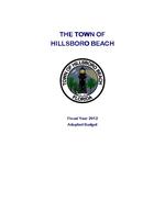 [2011-09-26] Town of Hillsboro Beach :  Fiscal Year 2012 Adopted Budget