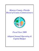 Monroe County : Fiscal Year 2009 Adopted annual operating and capital budget