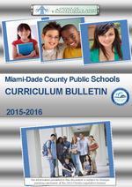 Miami-Dade County Public Schools, Curriculum bulletin, 2015-2016