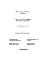 Comprehensive annual financial report for the fiscal year ended September 30, 2013