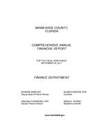 Comprehensive annual financial report for the fiscal year ended September 30, 2011