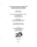 Analysis of Hurricane Andrew economic damage and recovery options for the boating, marina, and marine service industries