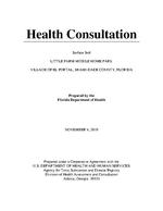 Health consultation, surface soil, Little Farm mobile home park, Village of El Portal, Miami-Dade County, Florida