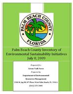 [2009-07-08] Palm Beach County inventory of environmental sustainability initiatives