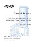 Special review : Land acquisition practices of the Miami-Dade County School District