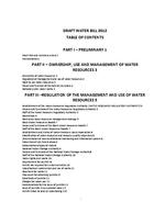 Draft water bill 2012