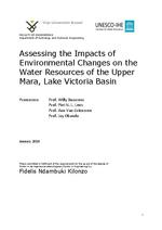Assessing the impacts of environmental changes on the water resources of the upper Mara, lake victoria basin