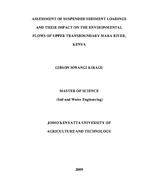 Assessment of suspended sediment loadings and their impact on the environmental flows of upper transboundary Mara River, Kenya