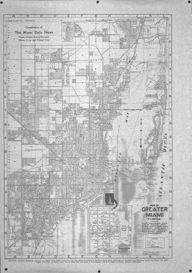Map of Greater Miami Florida