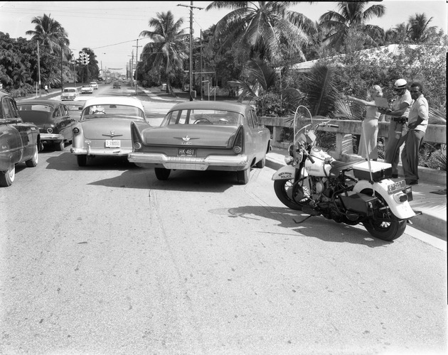 Accident scene on Ricciardelli Bridge, 125th Street and Griffing Boulevard