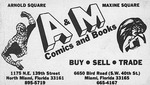 A&M Comics and Books business card