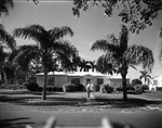 [1951-12-13] Resident in front of his home on 11400 Griffing Blvd.