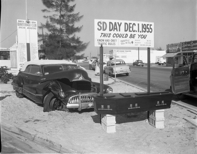 North Miami 1955 Safe Driving Day campaign