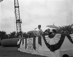 [1965-02-21] Lady addresses the audience at the Ocean Outfall Groundbreaking ceremony