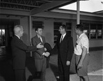 Jordan representative is greeted by city officials at the North Miami Train Station