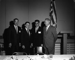 [1959] Dr. Muskat, chairman of Interama, with Mayor Sasso and other City officers