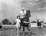 [1953-08-23] Chilean woman polo player with North Miami polo player