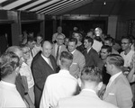 Adlai Stevenson campaigning for President at the North Miami Shuffleboard Club