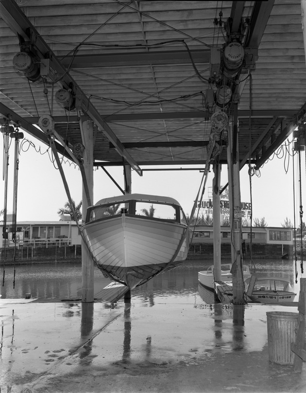 Boat lifts up at Challenger Marina on 133rd Street and Biscayne Blvd