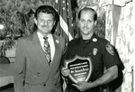 [1990-10-24] Officer Kenneth Bethel receives Police Officer of the Month Award from the North Miami Chamber of Commerce