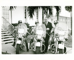 [1969-1970] Mayor Hough poses with motorcycle police officers