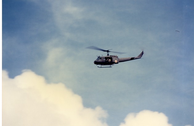 Medevac helicopter in flight - 