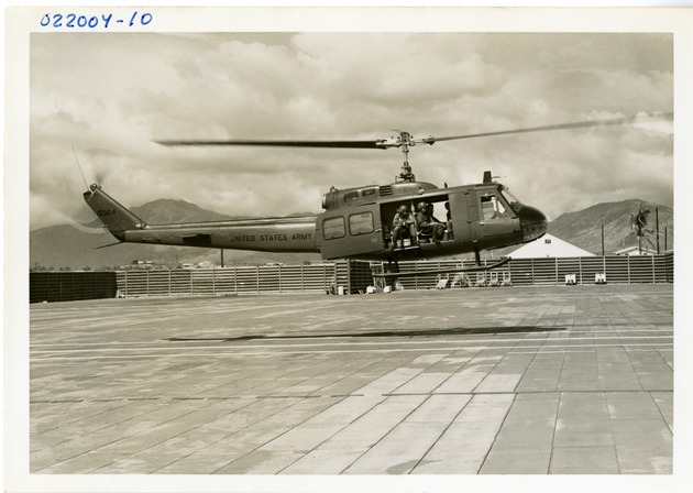 US Army Helicopter takes off, Phu Cat - 