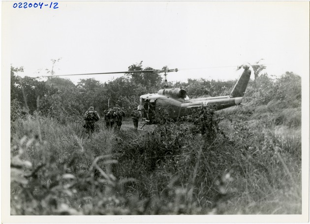 151st Rangers board UH-1H in LZ - 