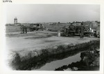 View of soldiers conversing at base