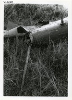 Helicopter wing wreckage