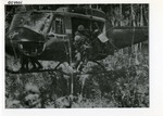 Soldier is lifted up to 17th Cavalry helicopter