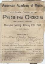 [1903-01-15] Third popular concert by the Philadelphia Orchestra