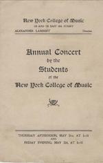 Annual concert by the students of the New York College of Music