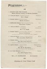 [1901] The New York College of Music Programme