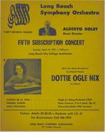 [1972-04-16] Long Beach Symphony Orchestra Fifth Subscription Concert poster