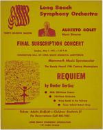 Long Beach Symphony Orchestra Final Subscription Concert poster