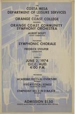 Orange Coast Community Symphony Orchestra concert poster