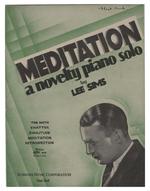 Meditation : a novelty piano solo