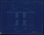 Blueprints showing plans for county jail project 221 pages 4, 5, 6, 7, 9, 10, and detail of stairs