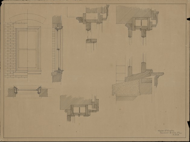 Section drawing detail of window