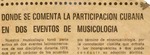 [01-22-1980] Donde se comenta la participacion cubana en dos eventos de musicologia