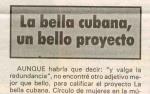 [02-28-2000] La bella cubana, un bello proyecto