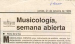 [10-21-1999] Musicologia, semana abierta