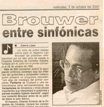 [10-02-2002] Brouwer entre sinfonias