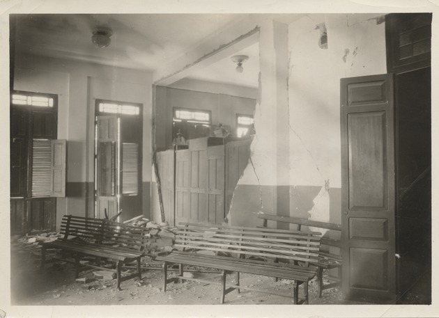 Damage to interior of the courtroom February 3, 1932 - Recto